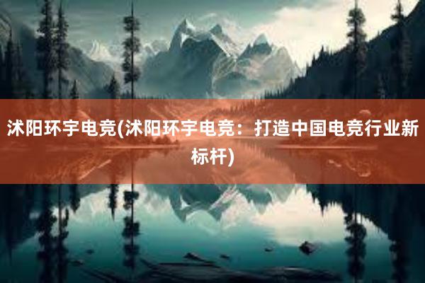 沭阳环宇电竞(沭阳环宇电竞：打造中国电竞行业新标杆)