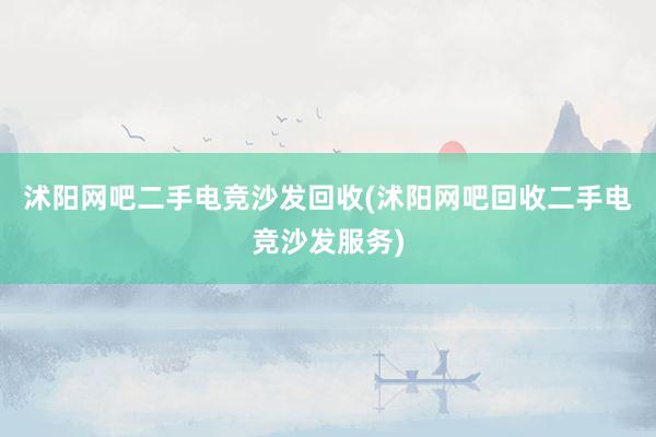 沭阳网吧二手电竞沙发回收(沭阳网吧回收二手电竞沙发服务)