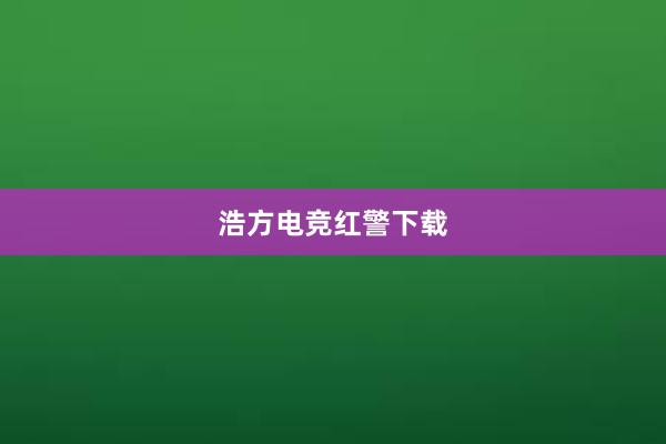 浩方电竞红警下载