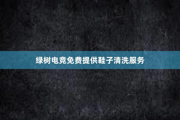 绿树电竞免费提供鞋子清洗服务