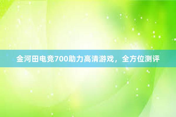 金河田电竞700助力高清游戏，全方位测评